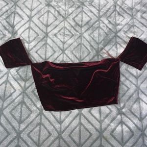 Burgundy Crop Top